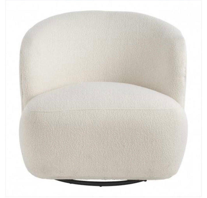 Fauteuil Lisette Blanc d Ivoire pivotant