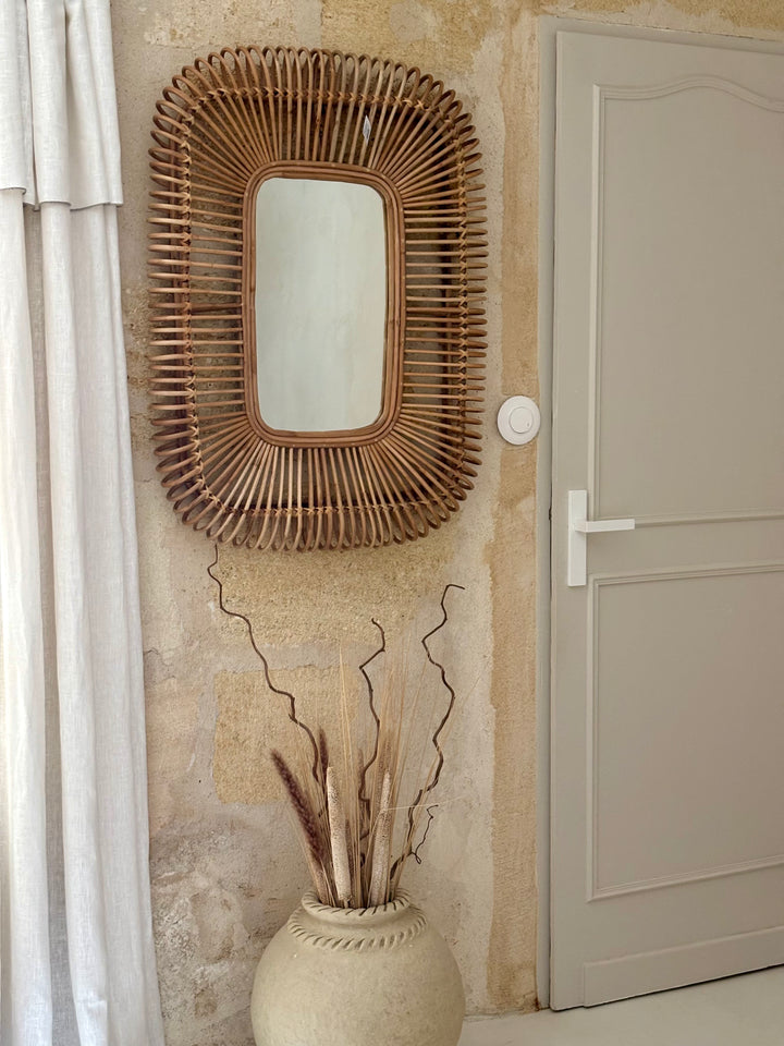 Miroir Bali en Rotin