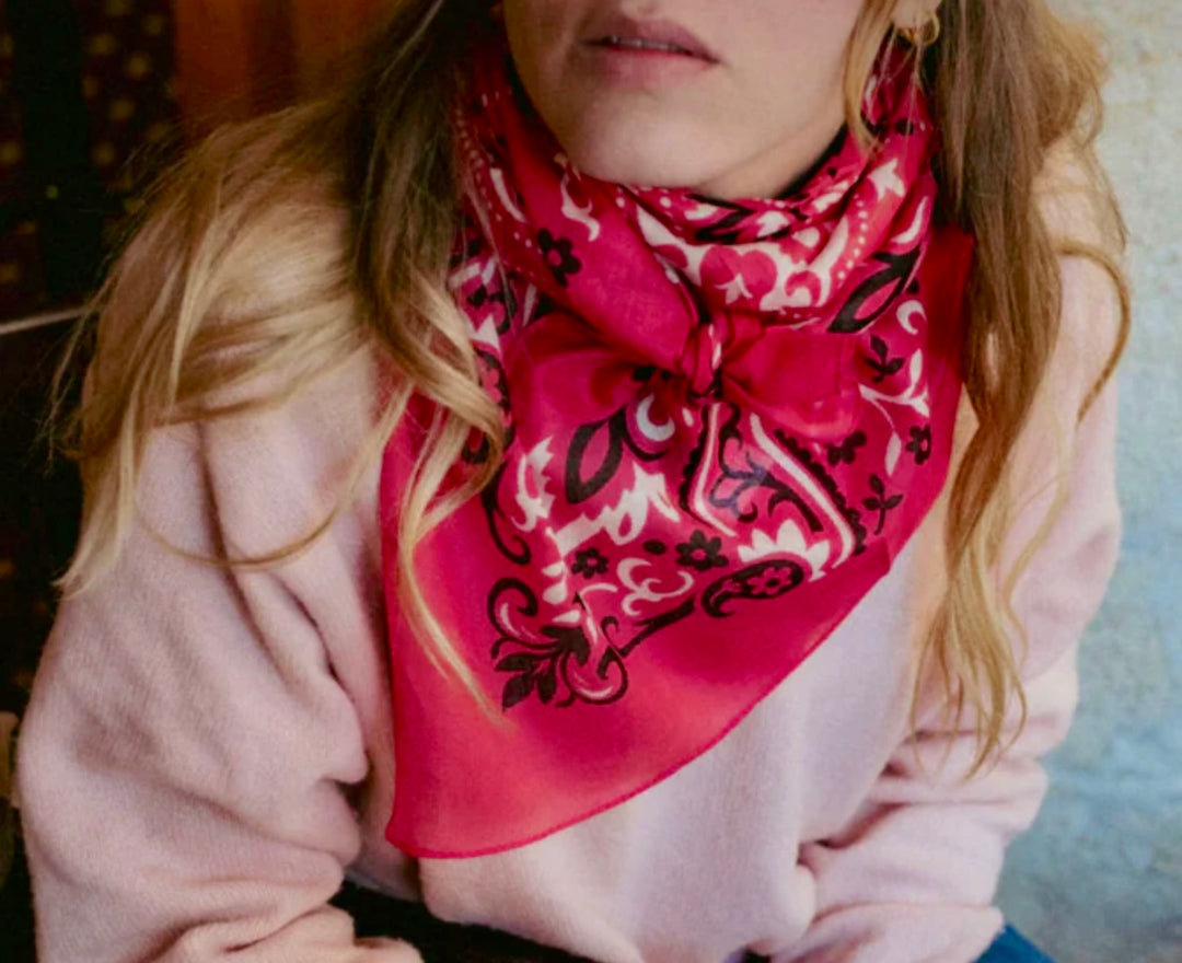 Foulard Lecomte Flament Rose