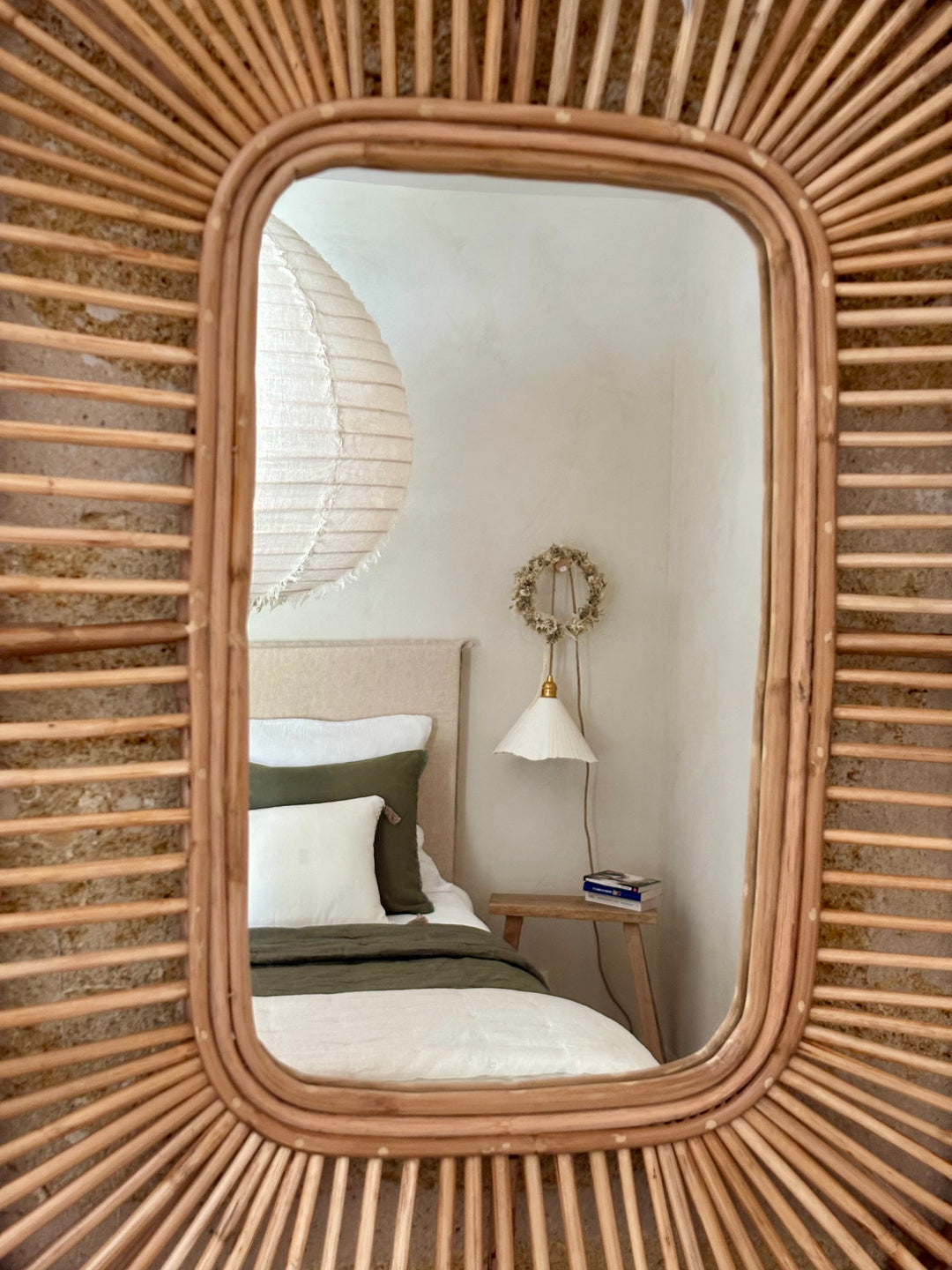 Miroir Bali en Rotin