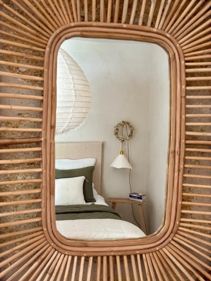 Miroir Bali en Rotin