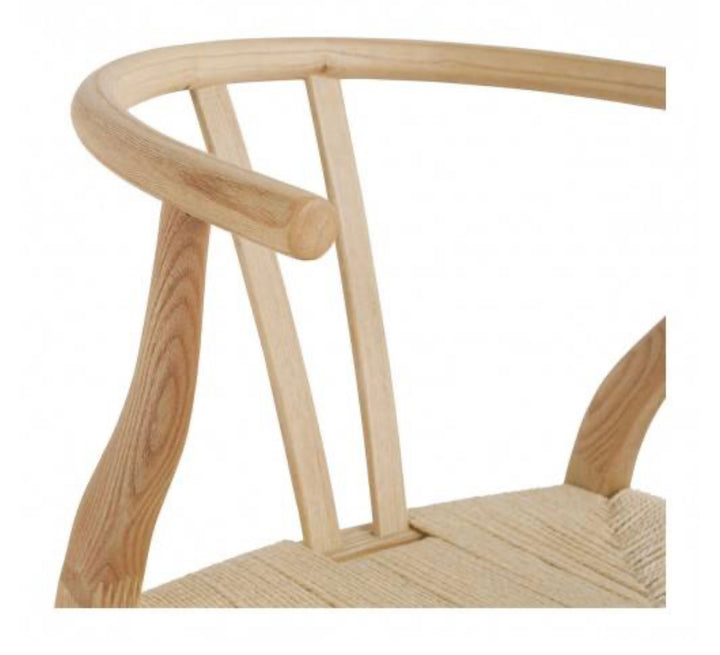 Chaise Njord Blanc d’Ivoire bois frêne naturel blanchi