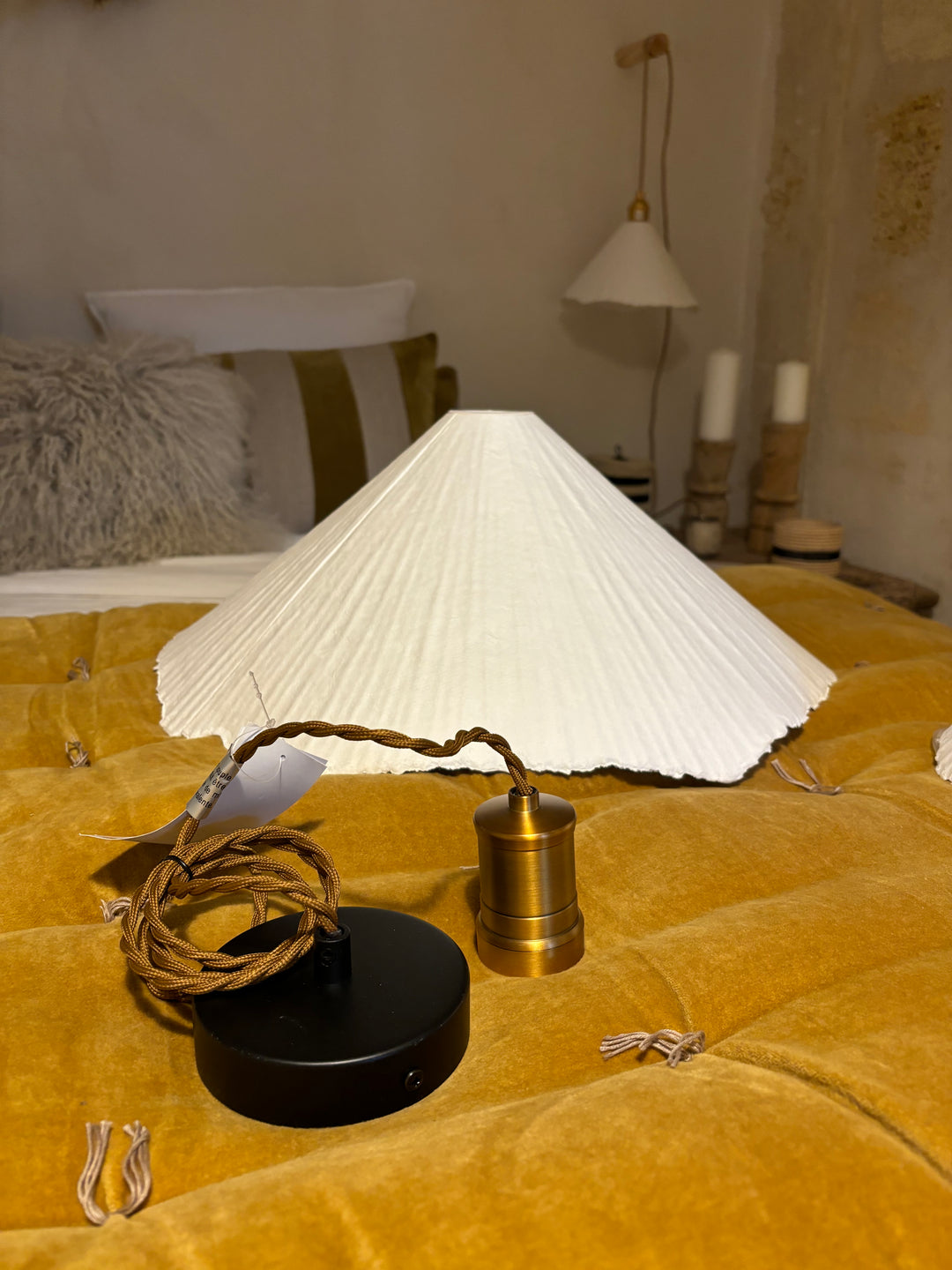Plafonnier douille laiton
