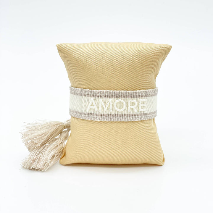 Bracelet AMORE tissé et brodé