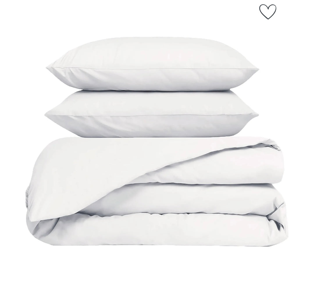 Housse de Couette et Taies d’oreiller Venezia Blanc