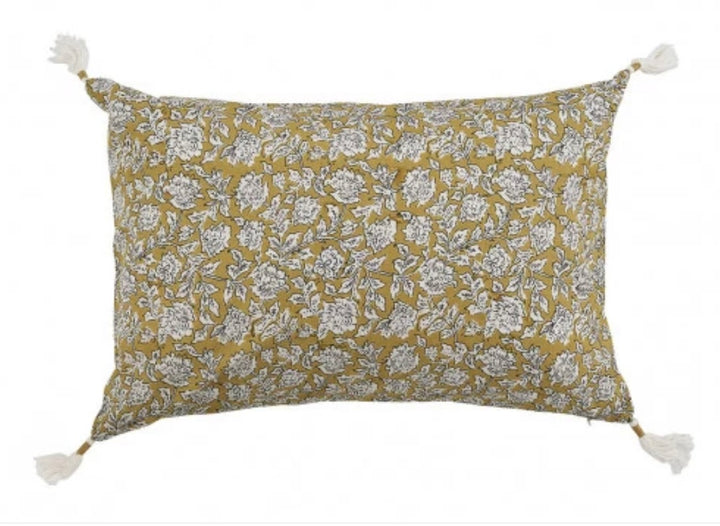 Housse de coussin « Eden » en coton Blanc D’ivoire