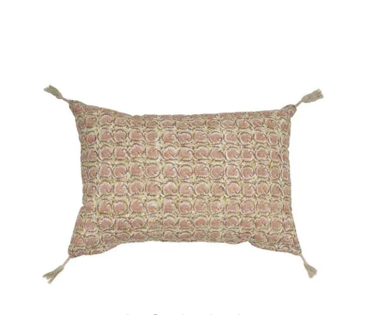 Housse de coussin « Flora » Rose Blanc d’ivoire