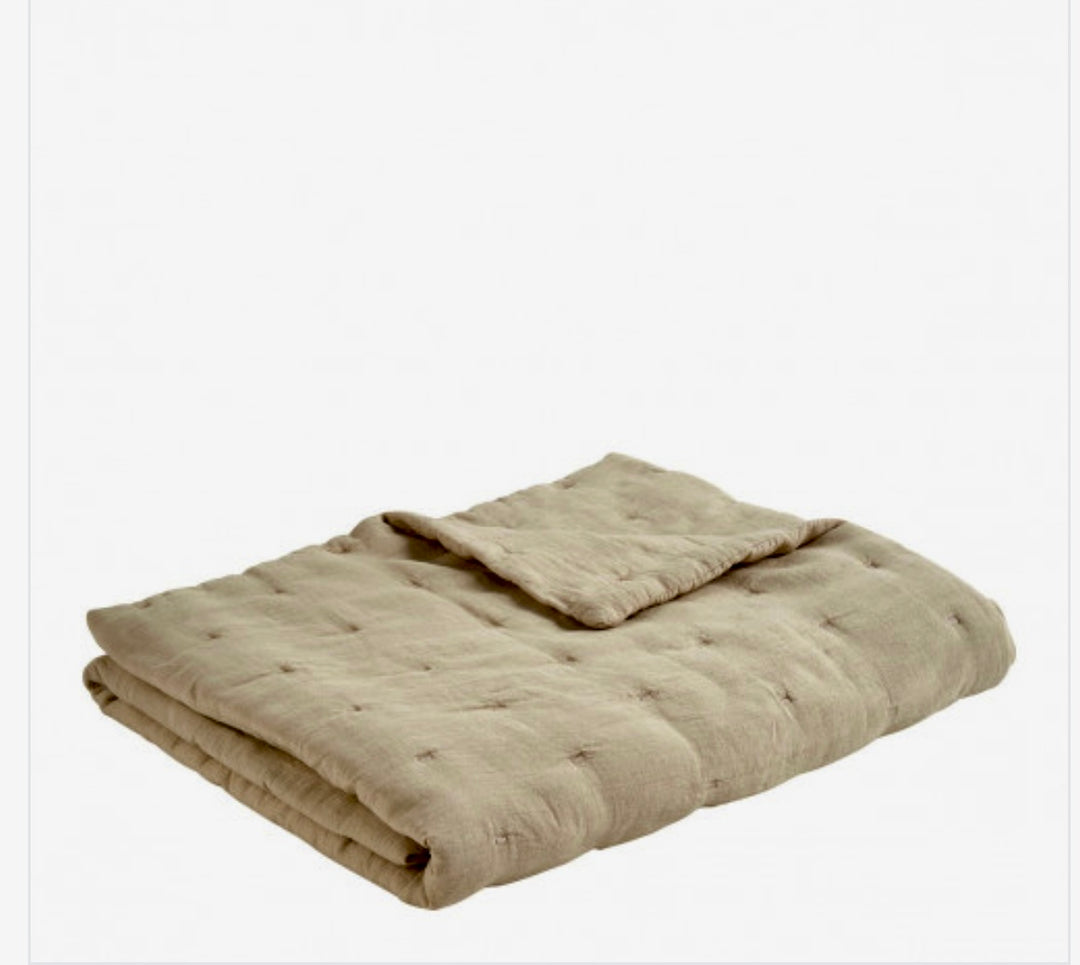 Couvre Lit Chloé blanc d ivoire Lin