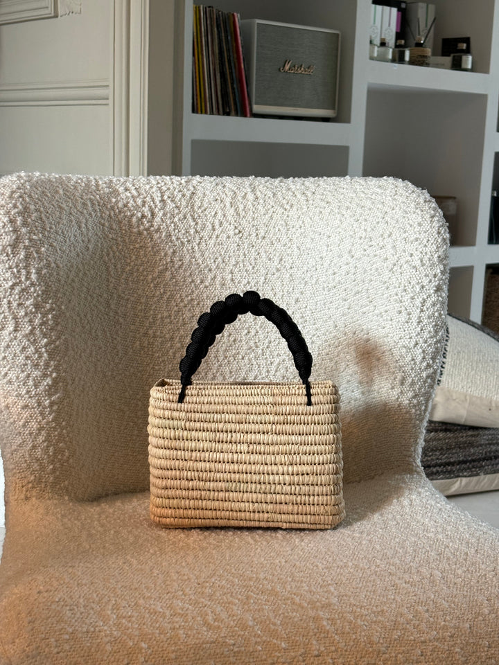 Sac Bardot en Raphia Naturel